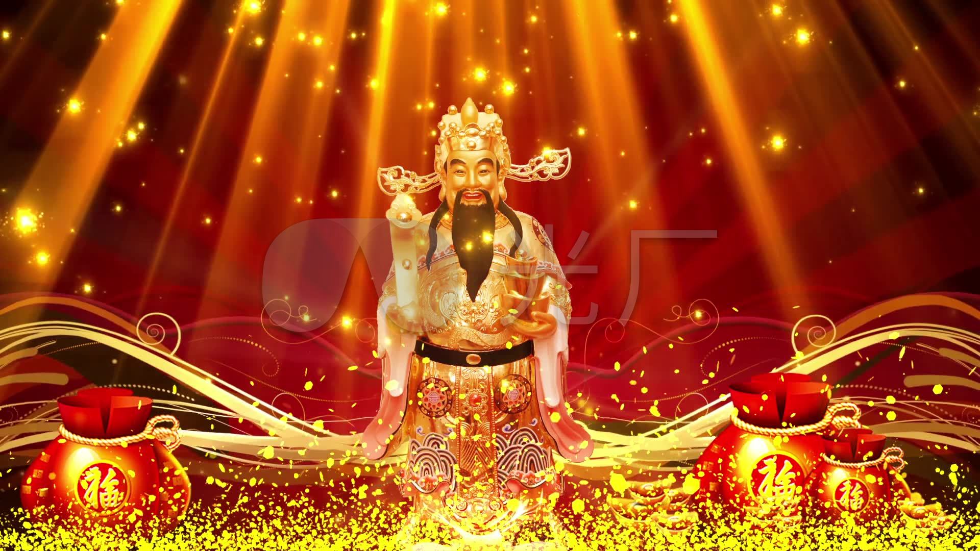最新春节春晚财神led视频_1920x1080_高清视频素材(:)