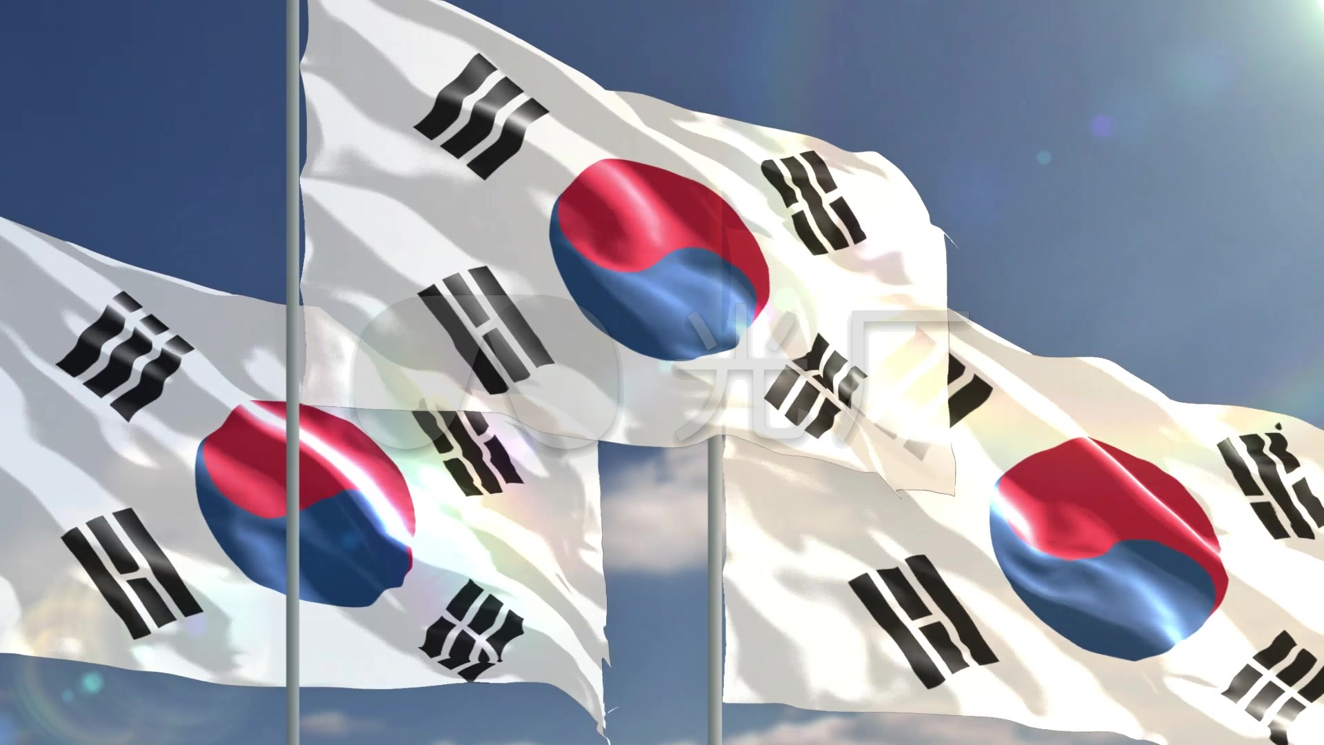 韩国国旗_1920x1080_高清视频素材下载(编号:1976933)