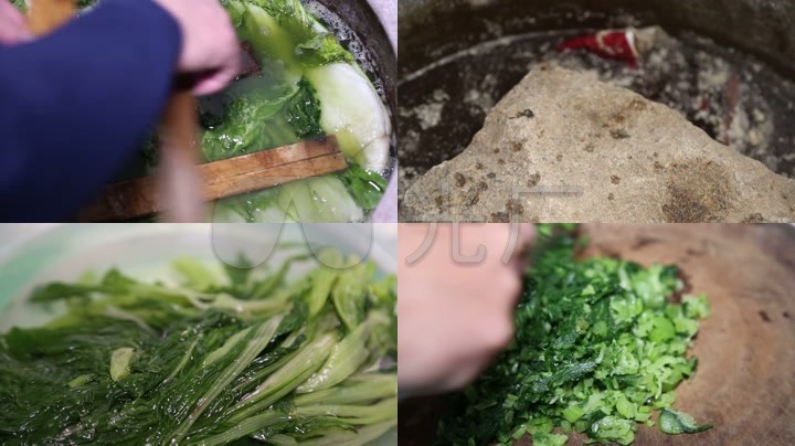 腌齑咸菜农村土缸腌制过程
