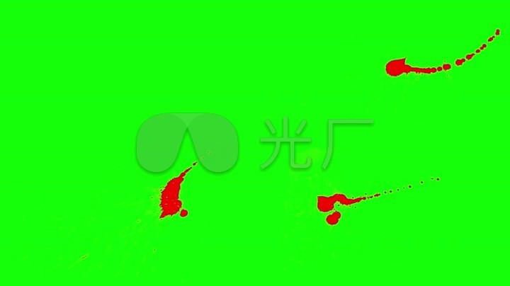 伤口滴血滴血伤口血液特效特效素材绿幕绿色背景抠像素材4k伤口流血