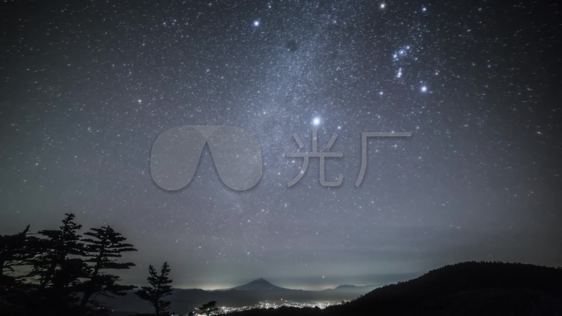 满天繁星的夜晚美好景象_1920x1080_高清视频素材下载