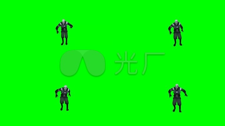 丧尸绿布抠像素材