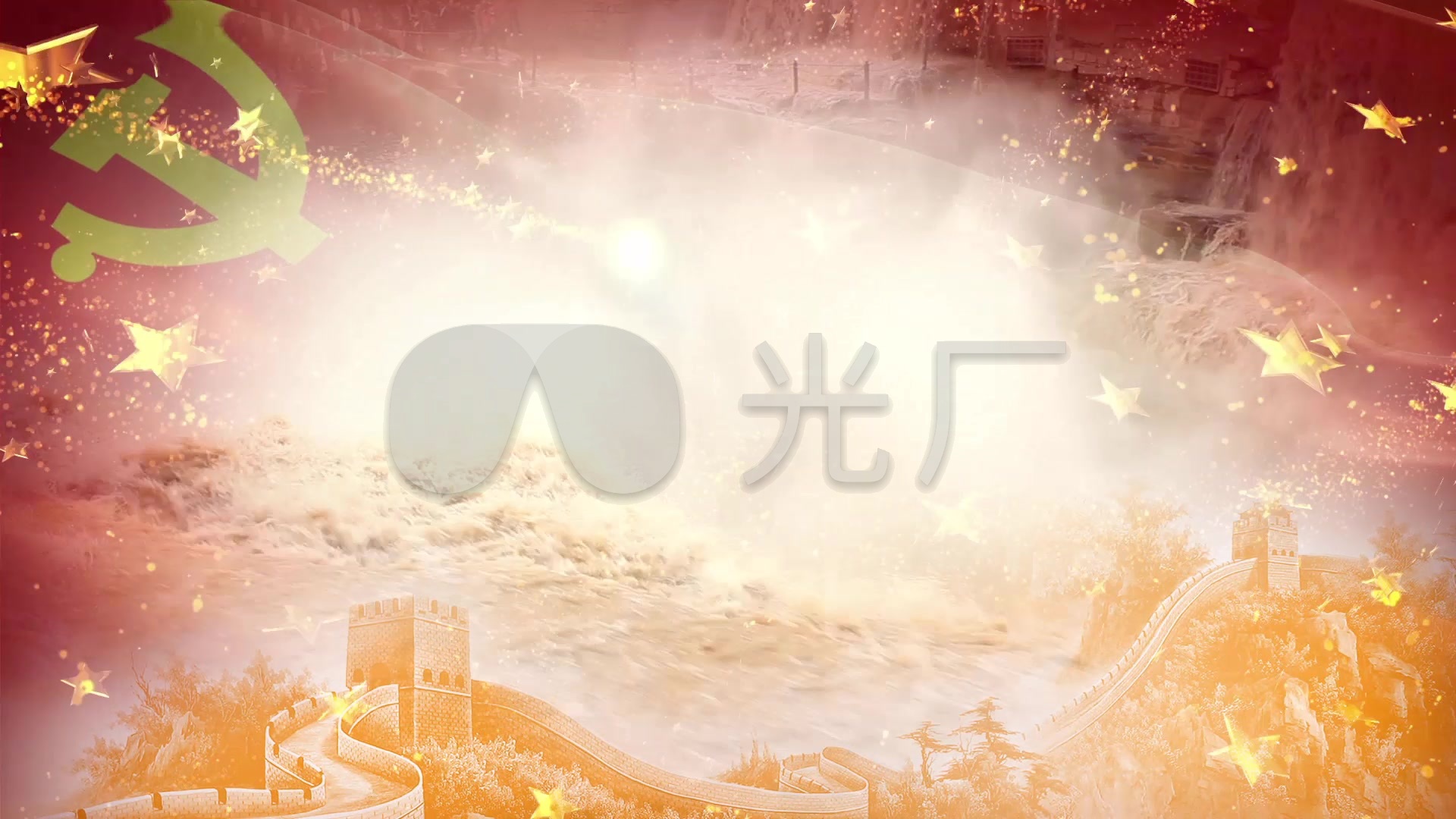 视频素材 舞台背景 配乐歌舞 黄河大合唱配乐成品  来自视频原始文件