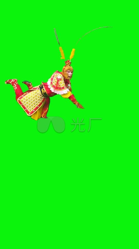 孙悟空绿屏素材抠像素材_544x968_高清视频素材下载