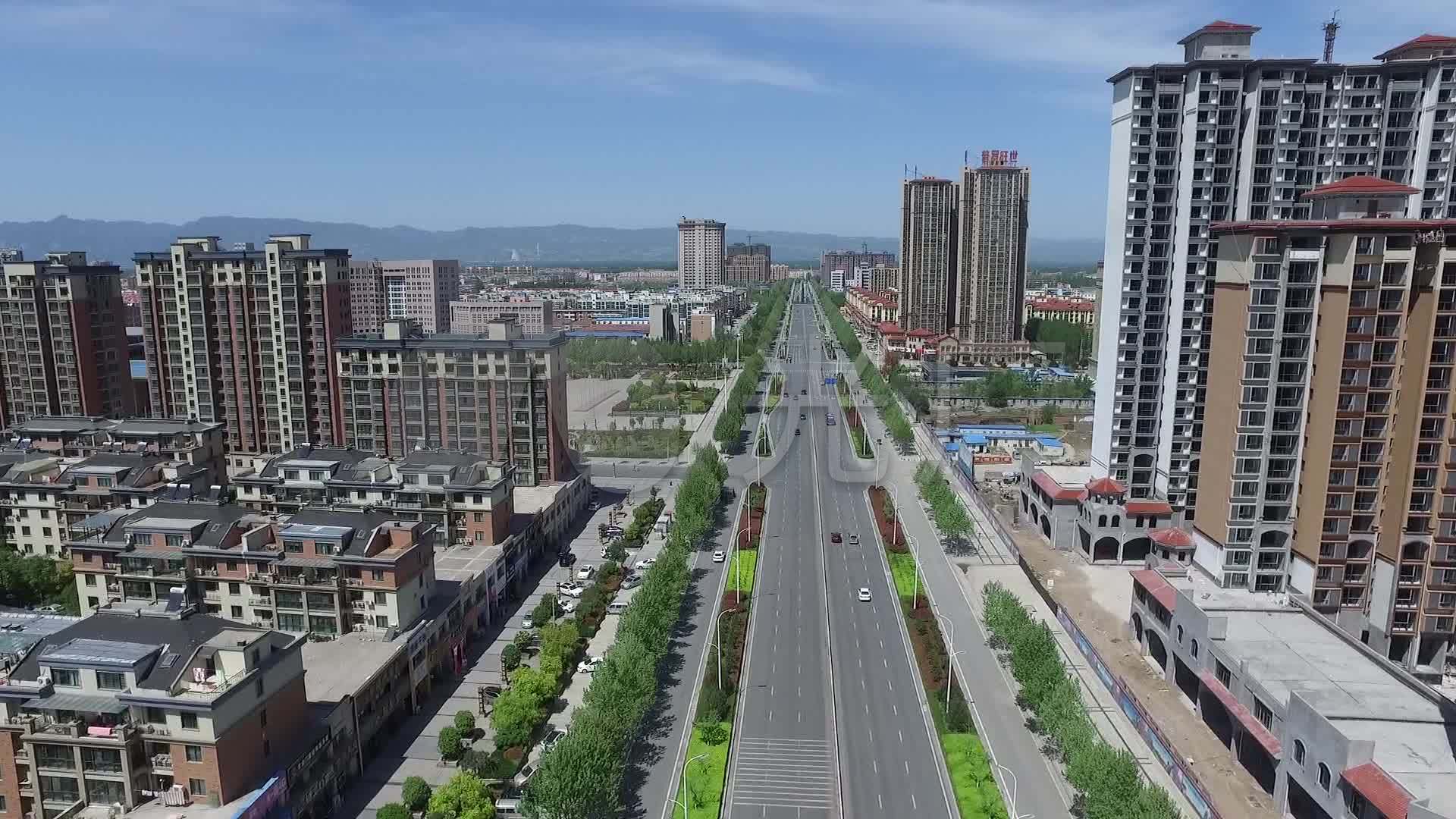 河南焦作沁阳城市航拍_1920x1080_高清视频素材下载