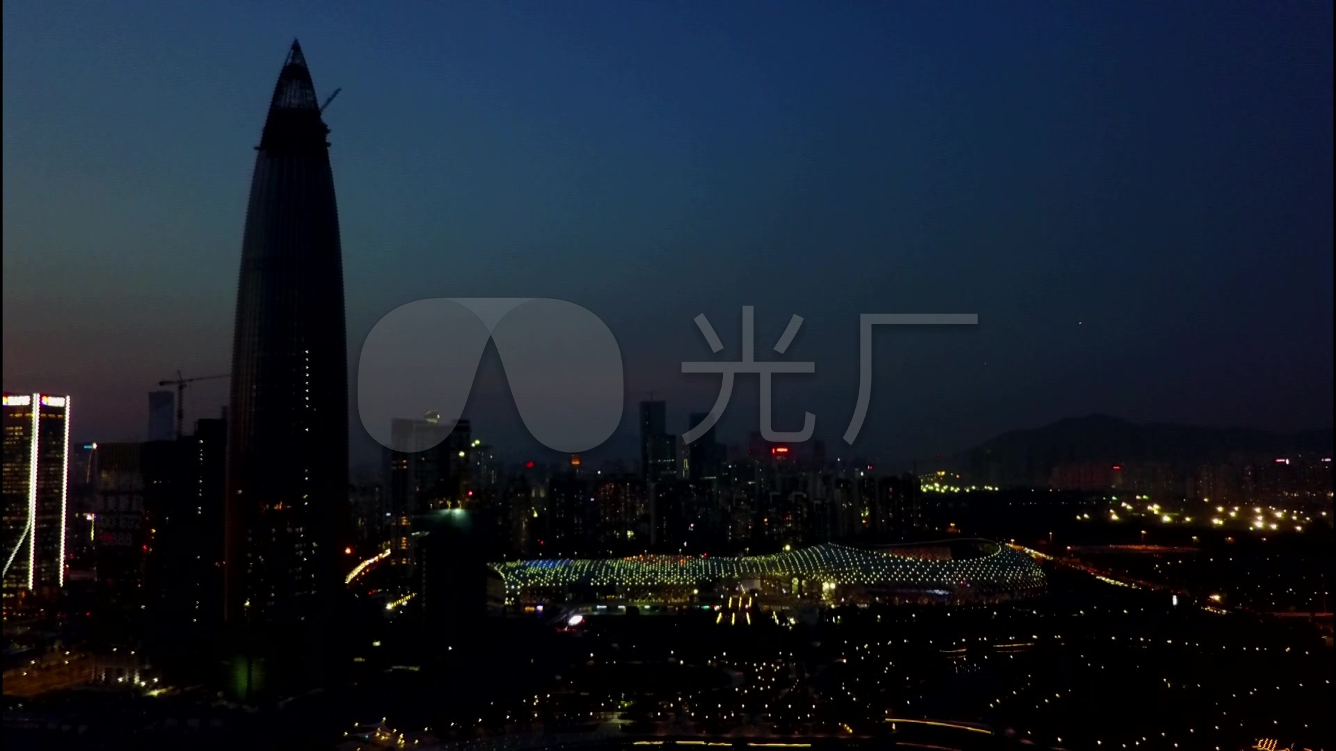 深圳-春笋中国华润大厦夜景_1920x1080_高清视频素材