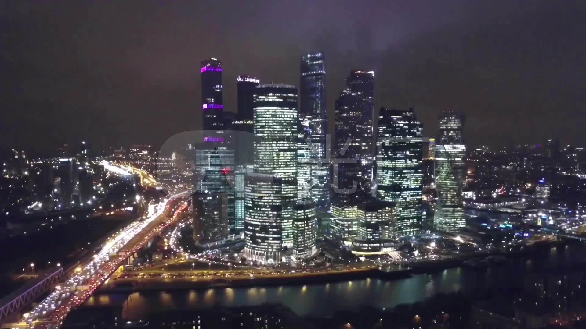 俄罗斯夜景莫斯科夜景_1920x1080_高清视频素材下载