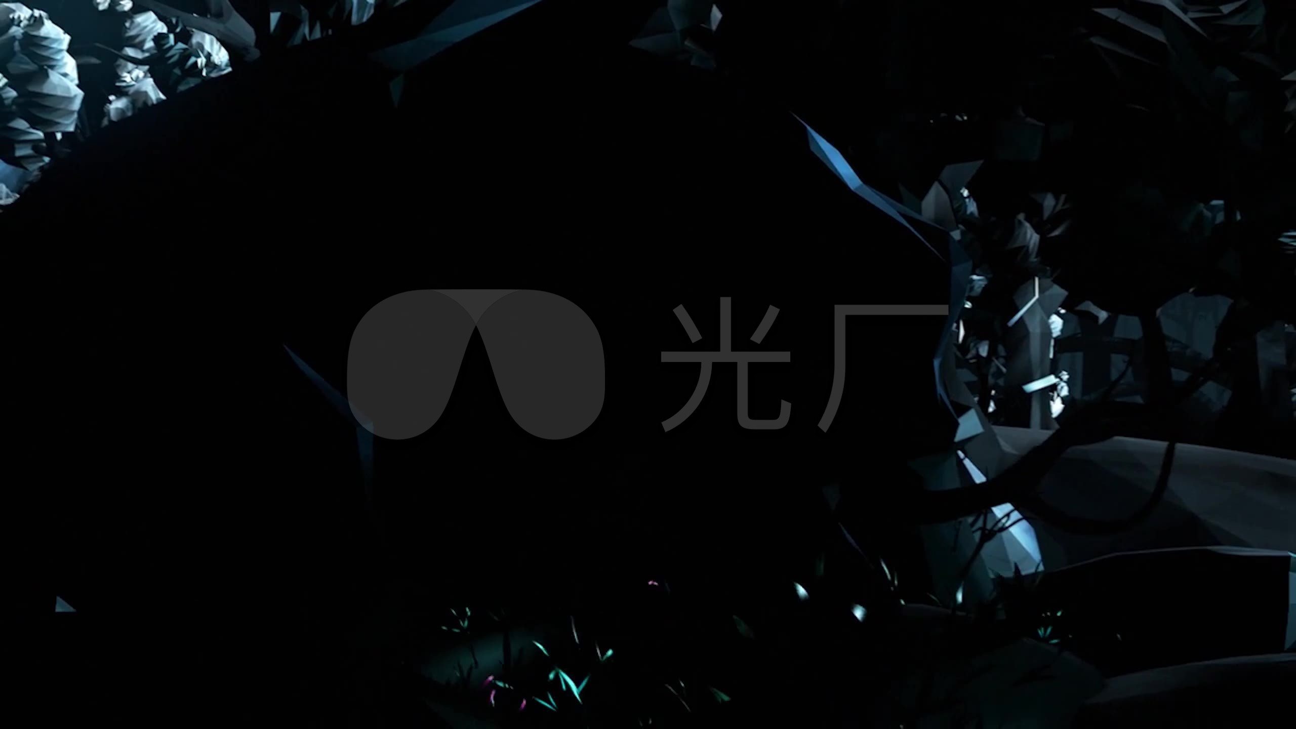 2560x1440动漫,2560x1440动态壁纸 蓝色梦幻精灵科幻森林可爱视觉动画_2560x1440_高清