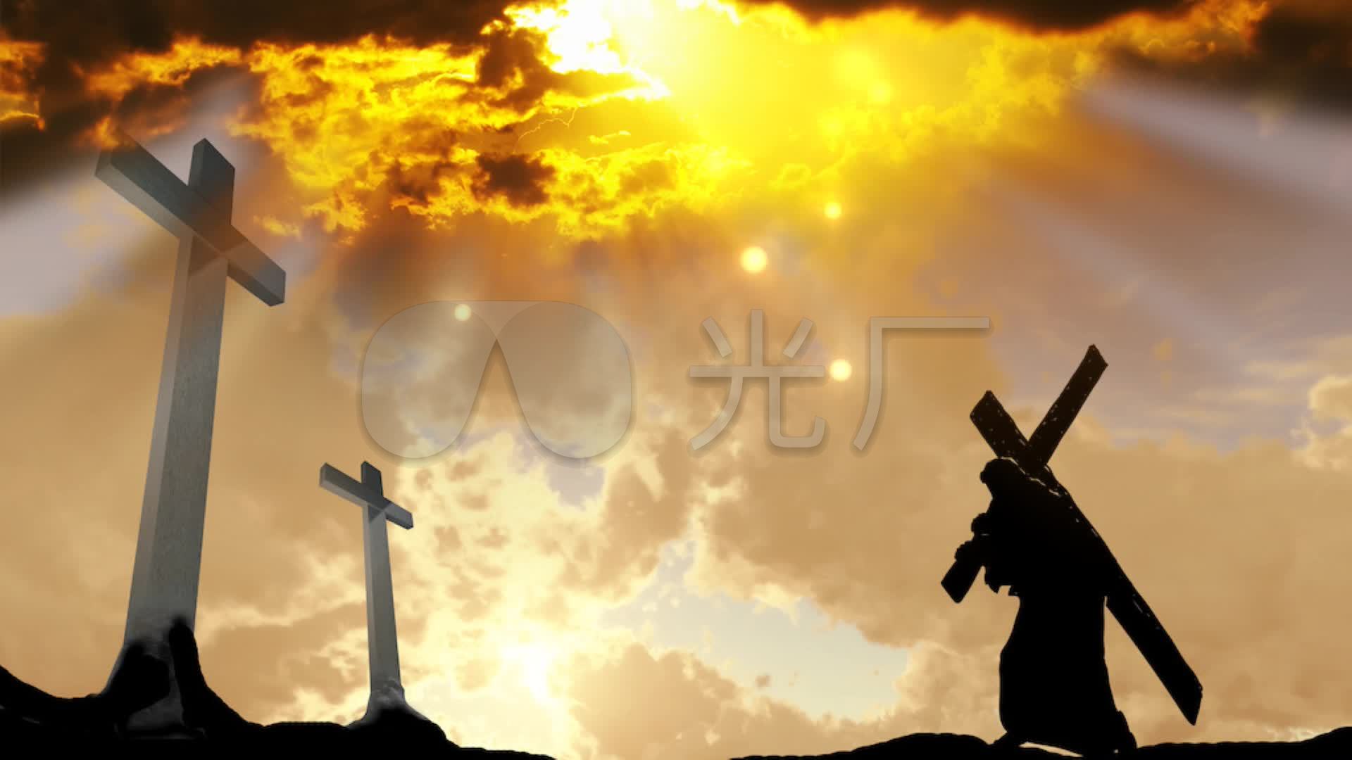 耶稣十字架基督教_1920x1080_高清视频素材下载(编号