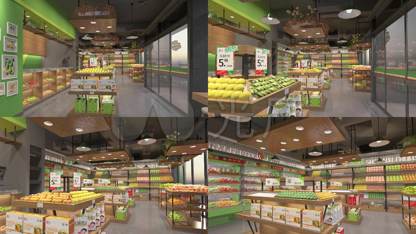 3d动画-商场便利店超市水果店007