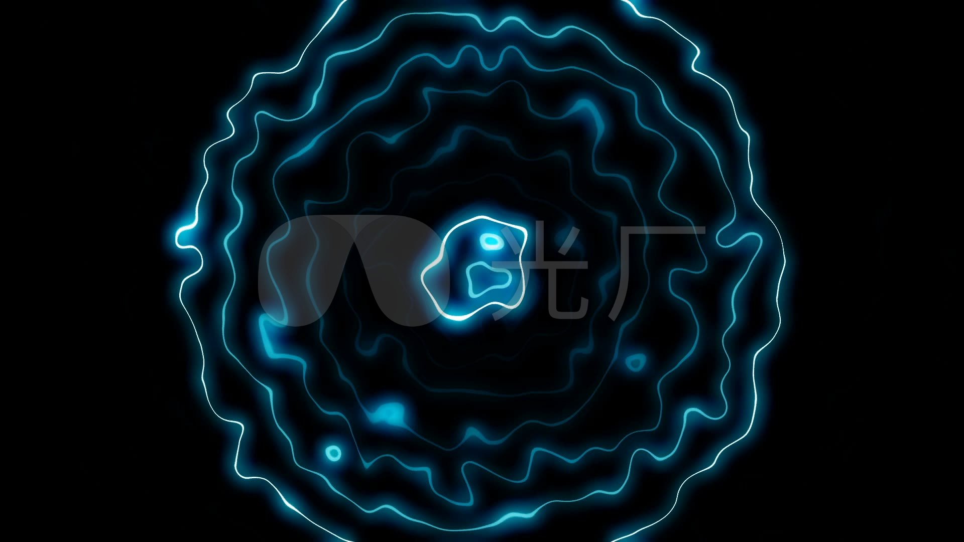 视频素材 影视包装 影视特效 脉冲波纹电波_04  来自视频原始文件或