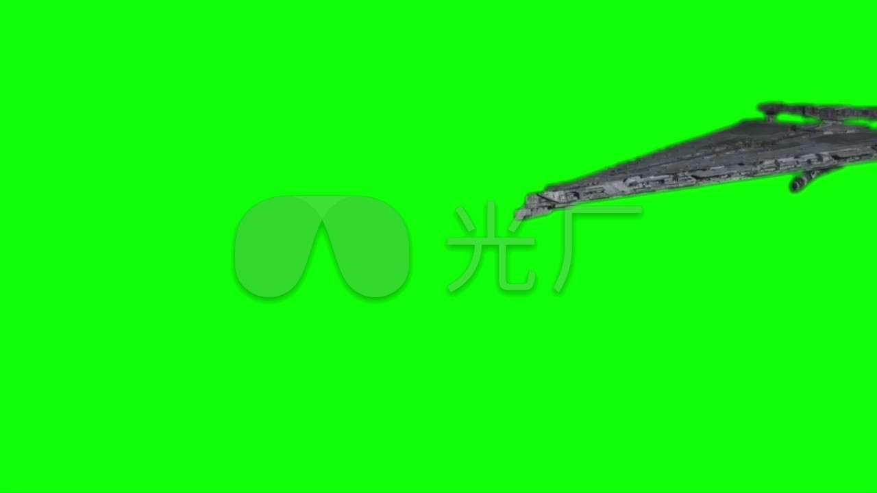 绿幕抠像星战太空舰动画