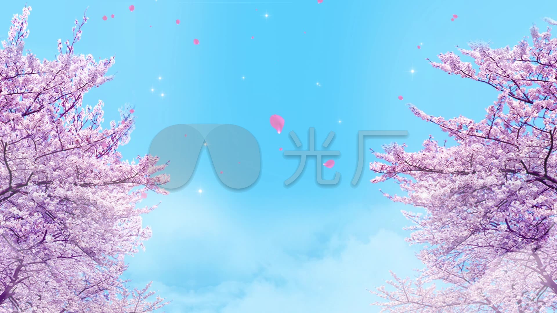 视频素材 舞台背景 场景背景 桃花树 来自视频原始文件或预览原始文件
