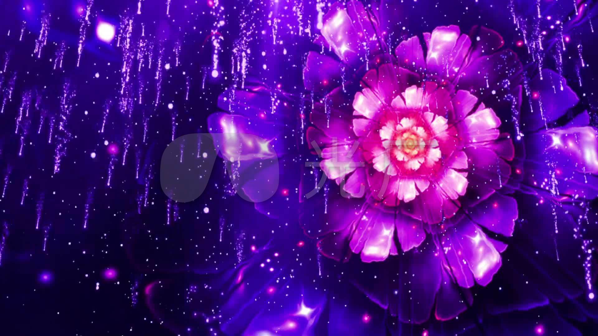 全息三维花朵粒子雨led背景_1920x1080_高清视频素材
