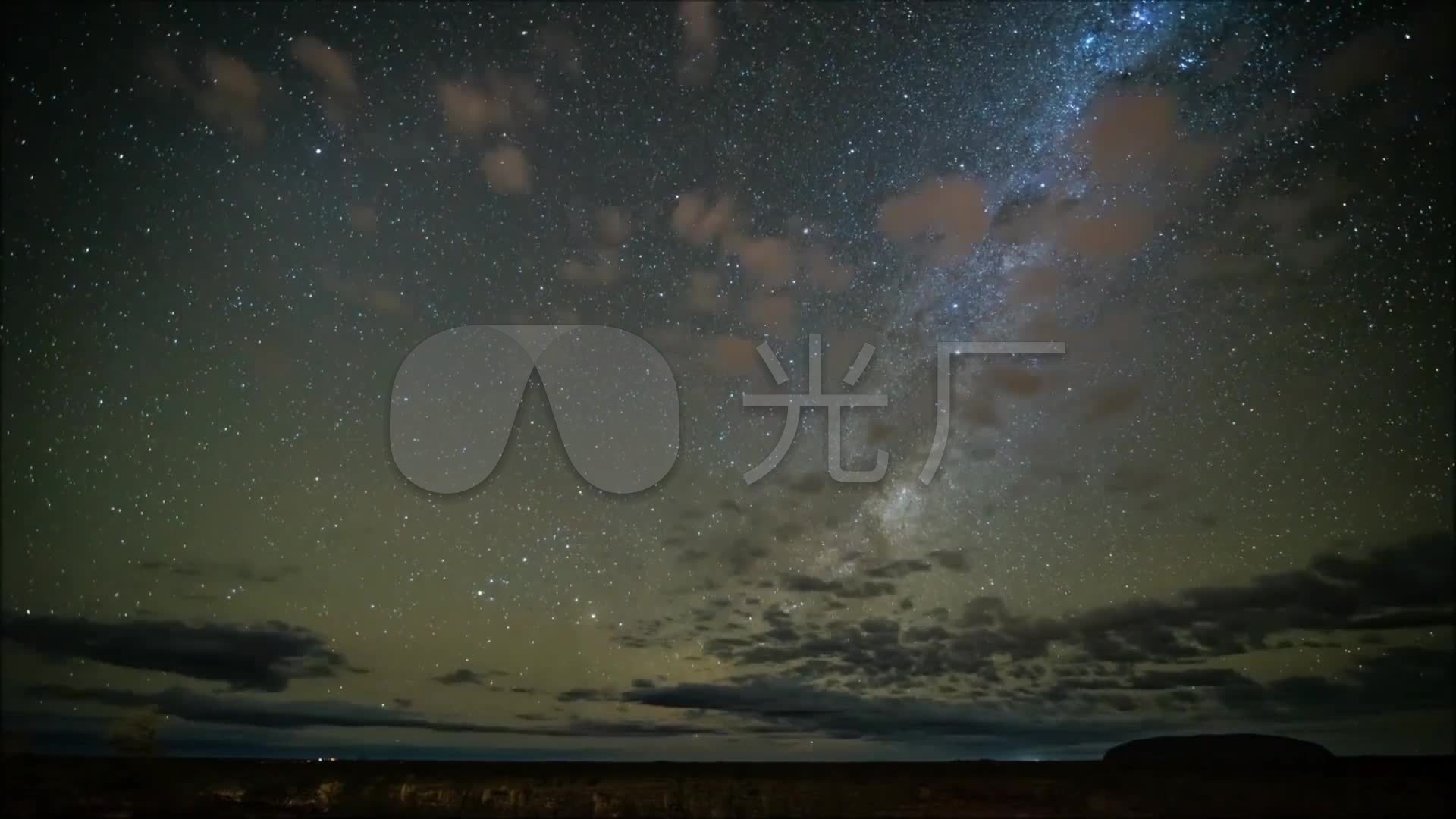 浩瀚星辰流星日落_01080_高清素材(编号