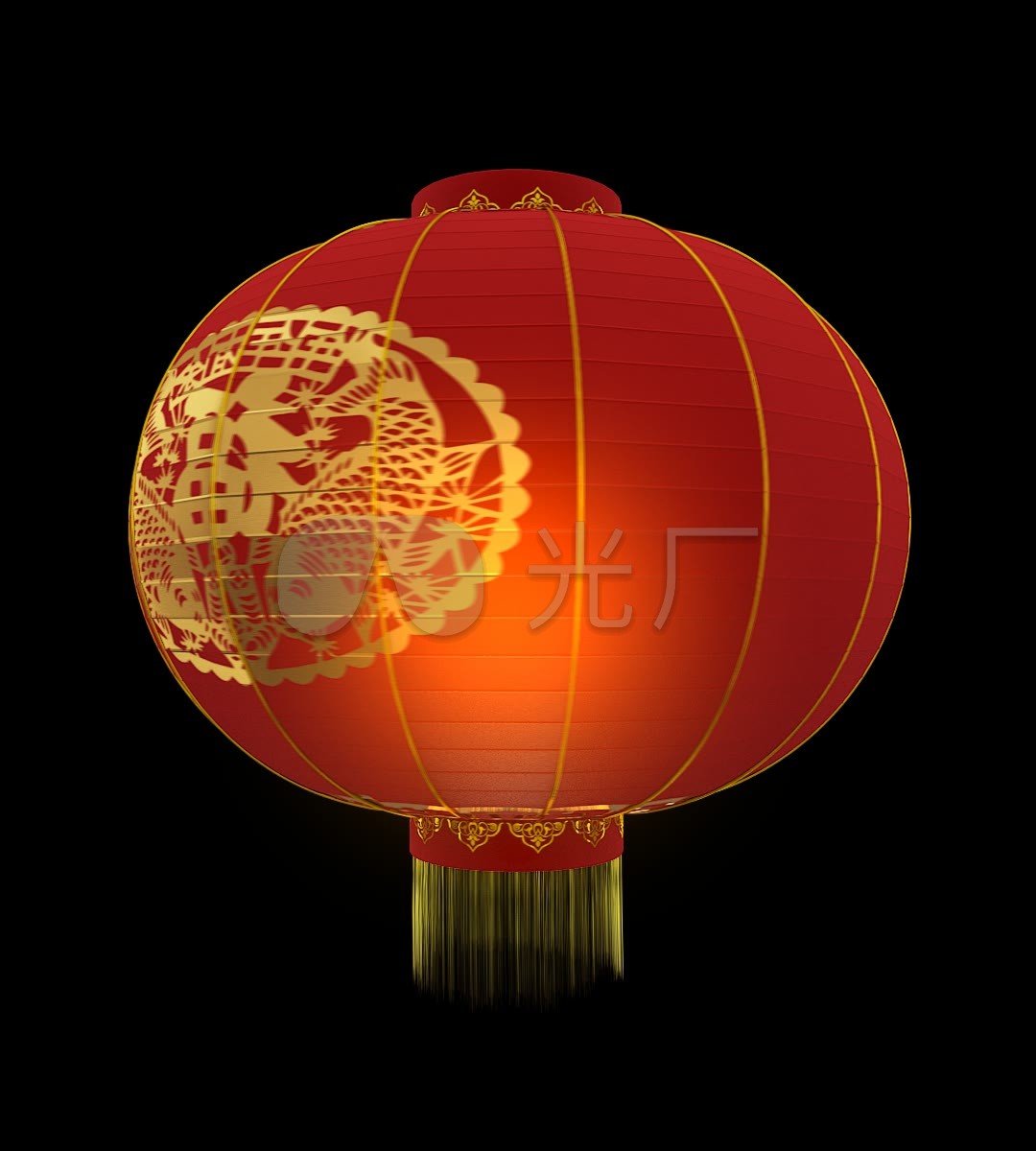 中式春节喜庆灯笼a(带通道循环)_1080x1200_高清视频