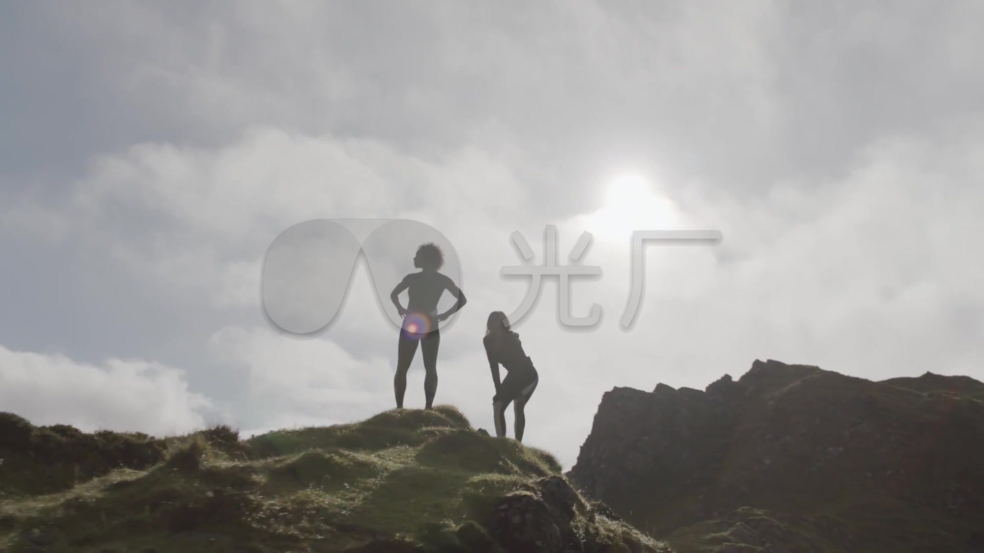 户外登山奔跑正能量