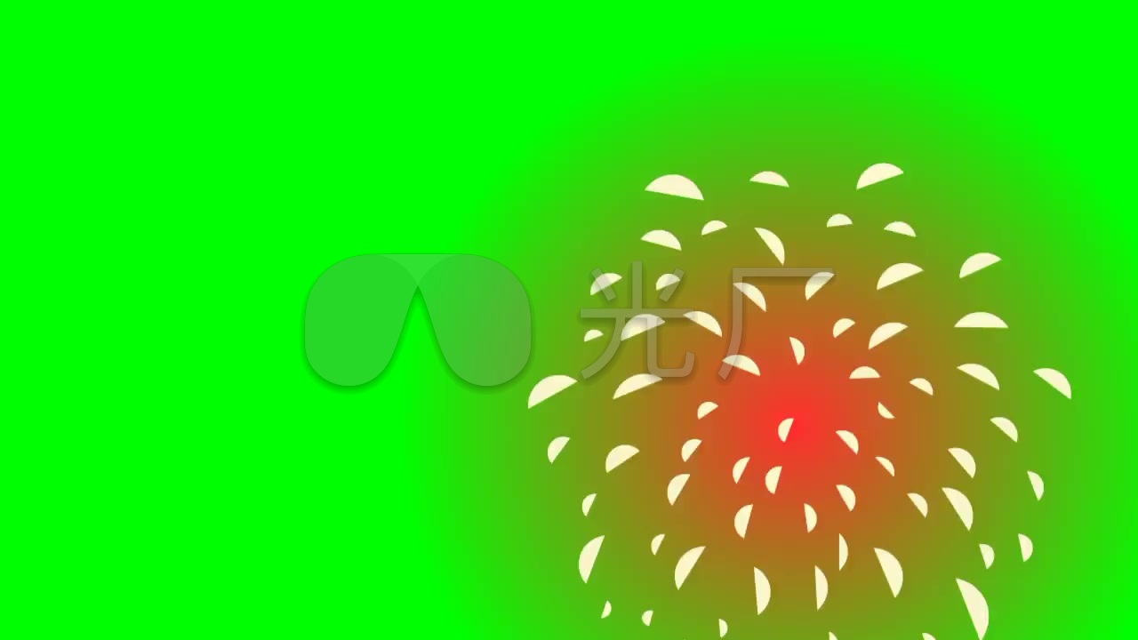 绿色背景抠图烟花