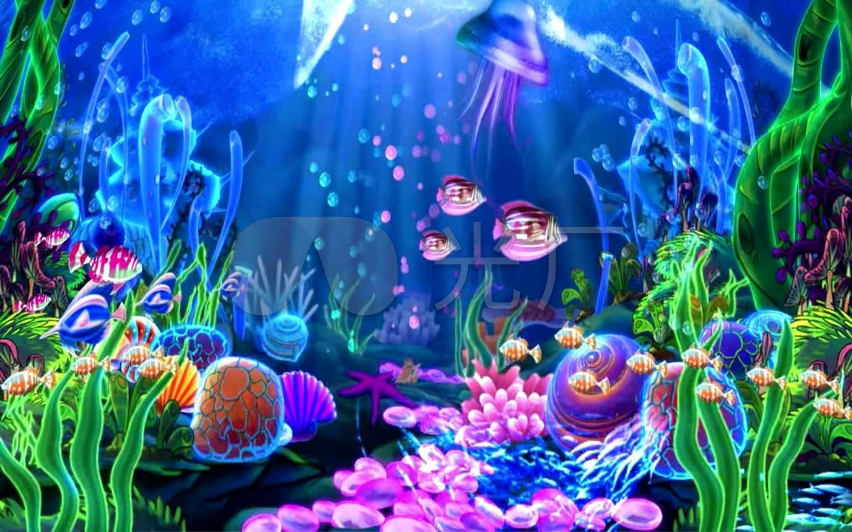 卡通海底世界动画背景