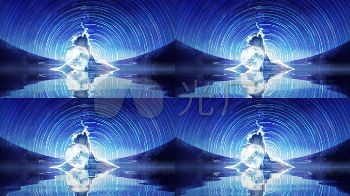 水镜初音动漫背景视频素材
