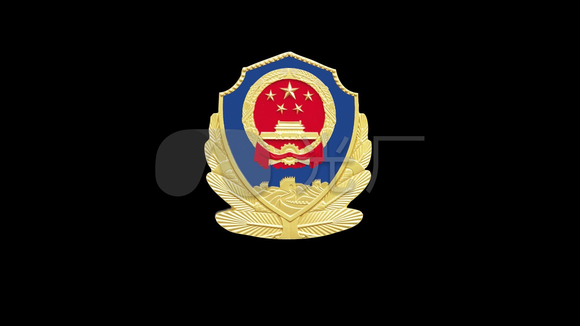 警徽循环_1920x1080_高清视频素材下载(编号:2105289)