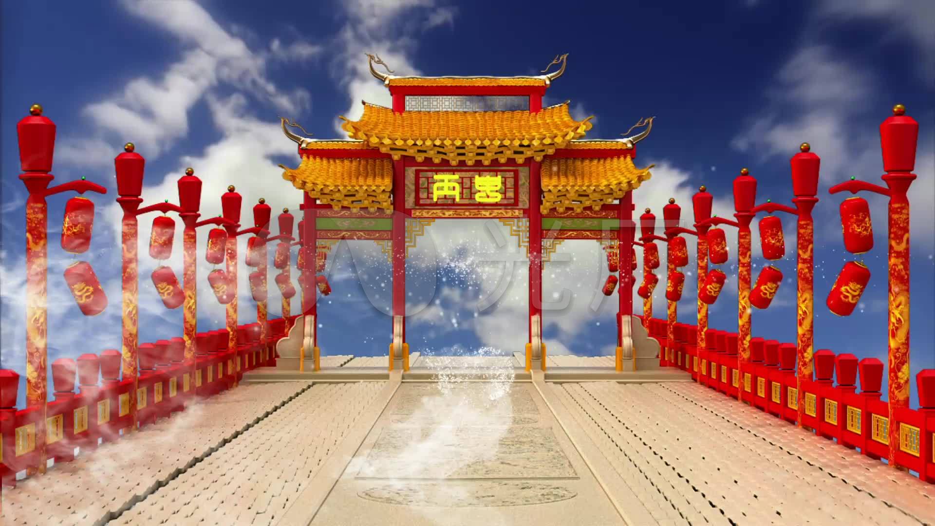 天宫-仙境-纯净版_1920x1080_高清视频素材下载(编号