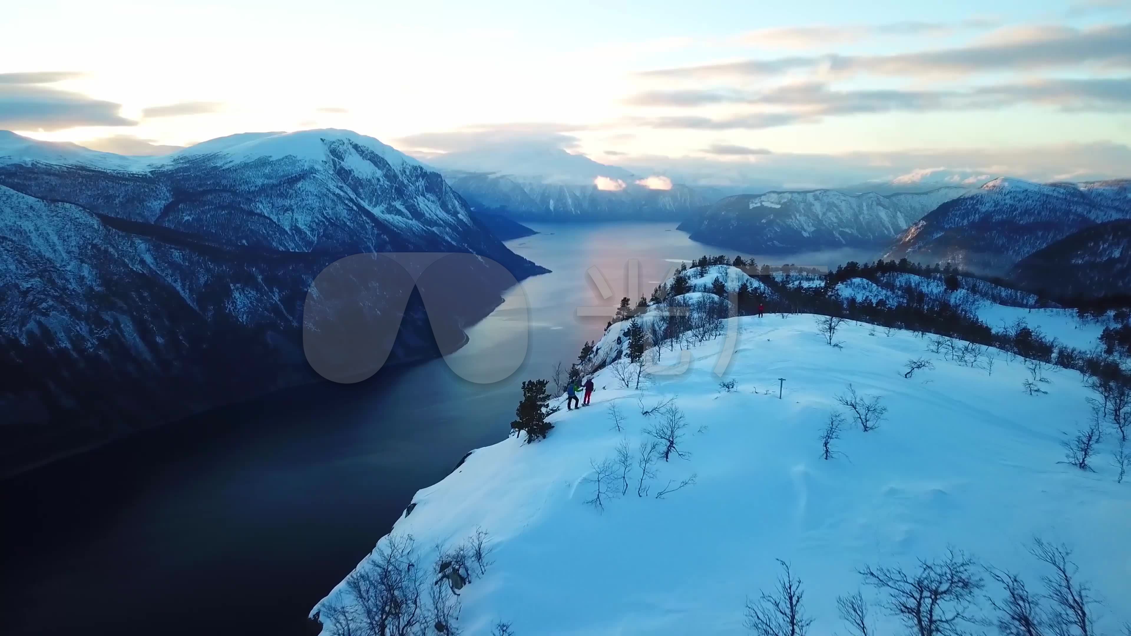 北欧冬天雪景
