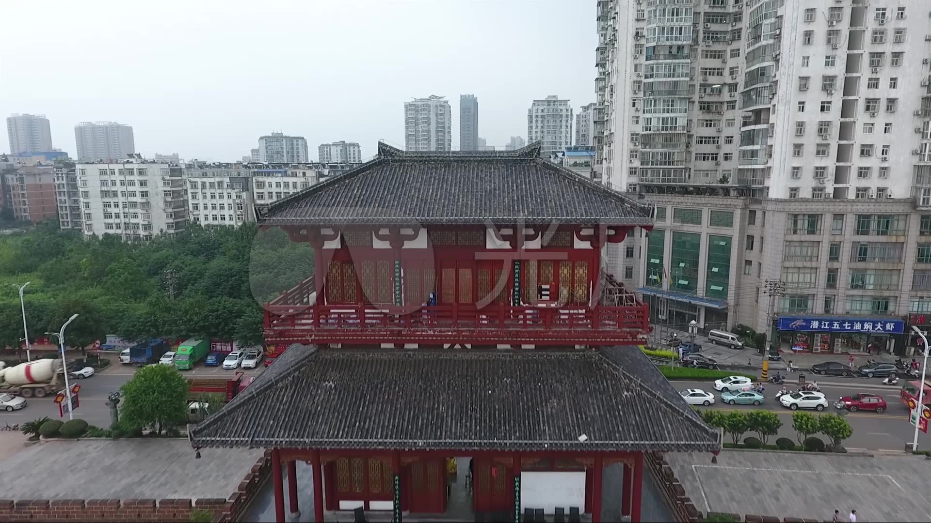 古楼城楼武昌门航拍_1920x1080_高清视频素材下载(编号:2113738)_实拍