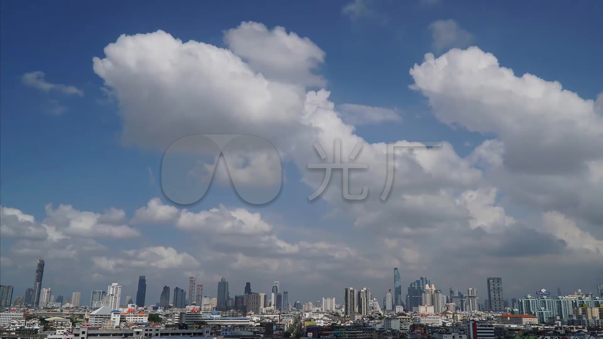 城市建筑天空延时摄影_1920x1080_高清视频素材下载