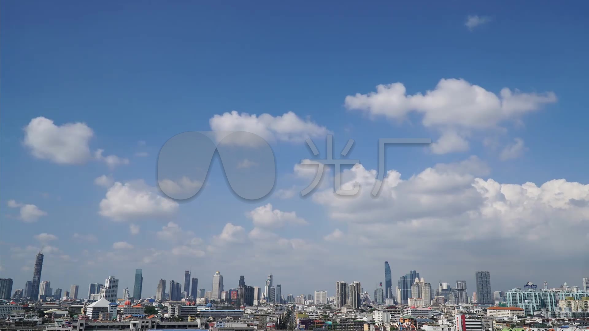城市建筑天空延时摄影_1920x1080_高清视频素材下载