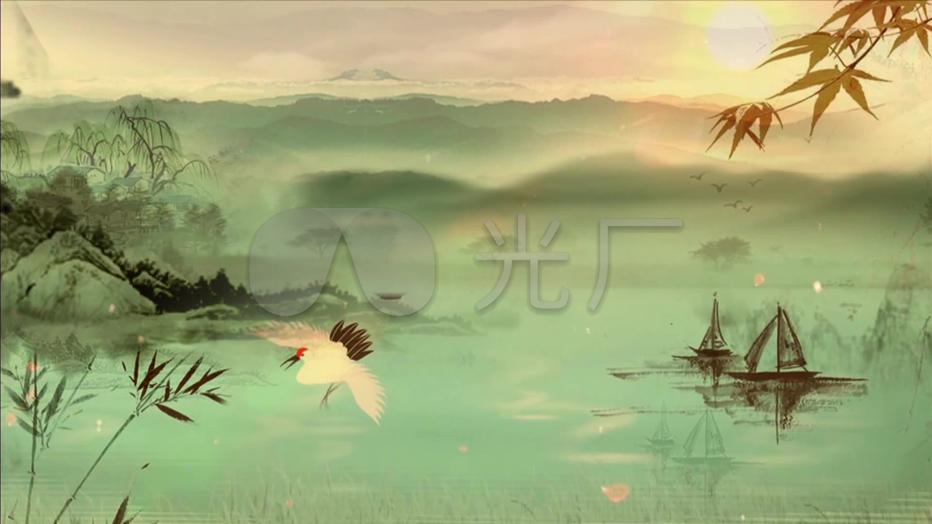 许嵩《燕归巢》原创舞台背景_1920x1080_高清视频素材
