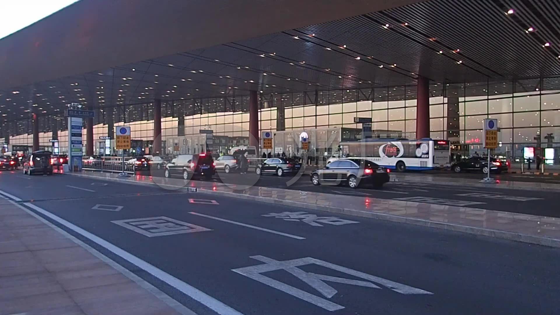 视频素材 实拍视频 延时摄影 首都机场t3航站楼出发桥