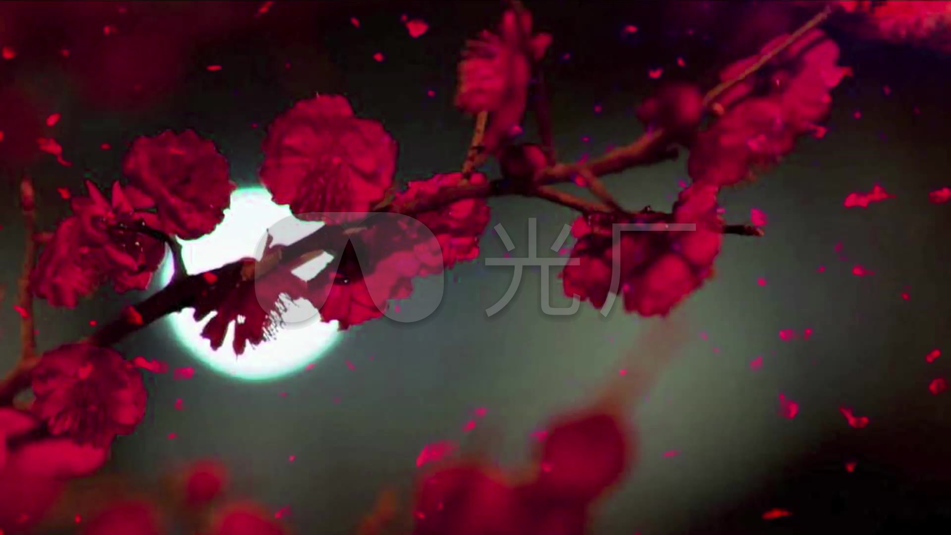 唯美中国风古典风花雪月led视频背景_1920x1080_高清