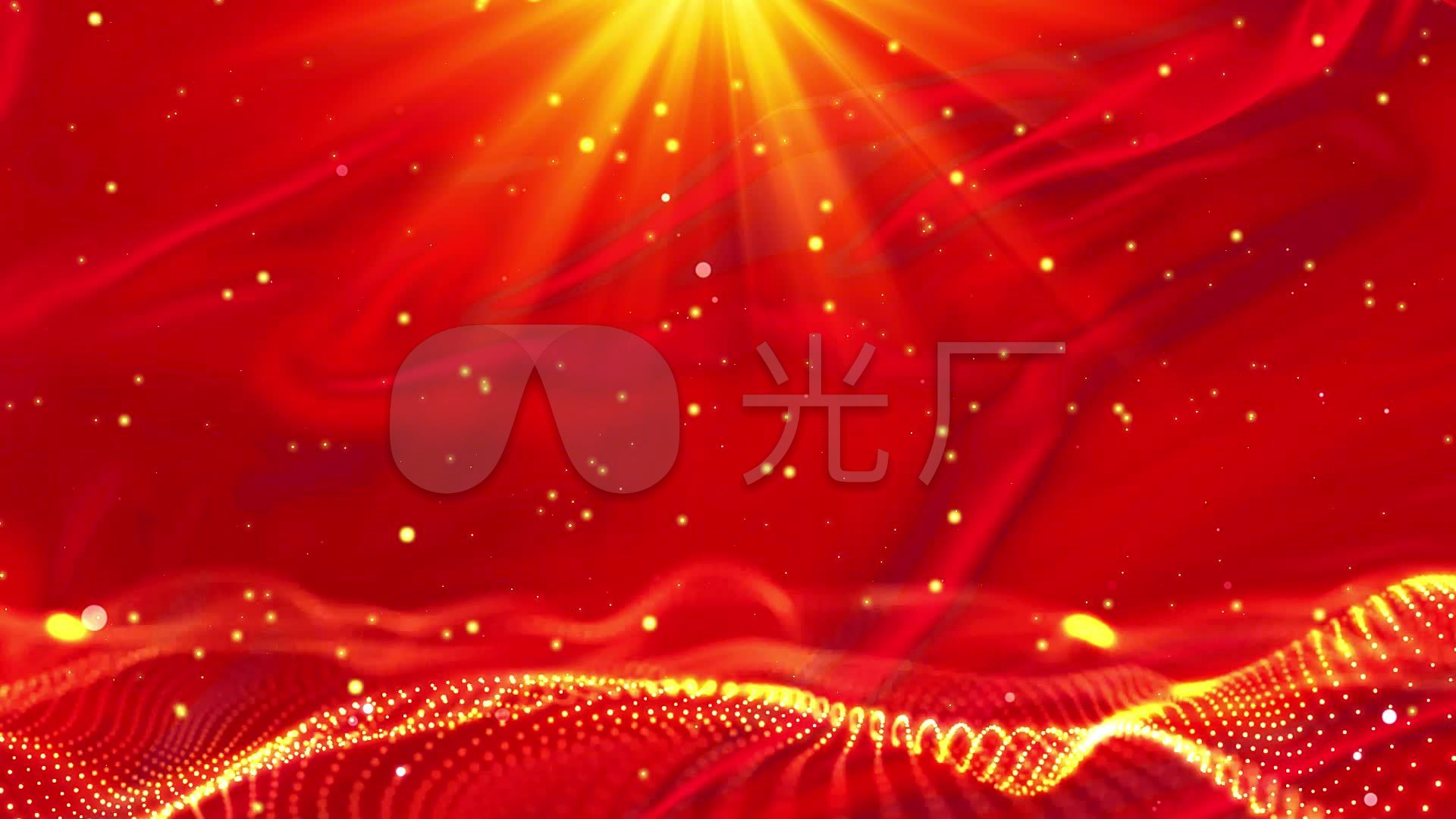 红金粒子党政颁奖动态背景视频素材