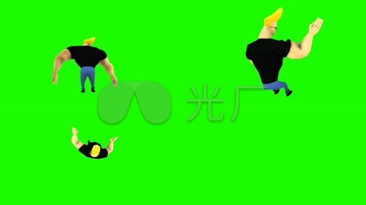 绿幕约翰尼布拉沃动画_1280x720_高清视频素材下载(:)
