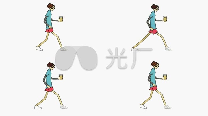 mg走路动画二维人物