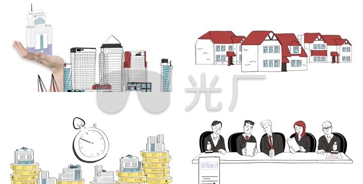 金融贷款公司手绘mg动漫卡通素材
