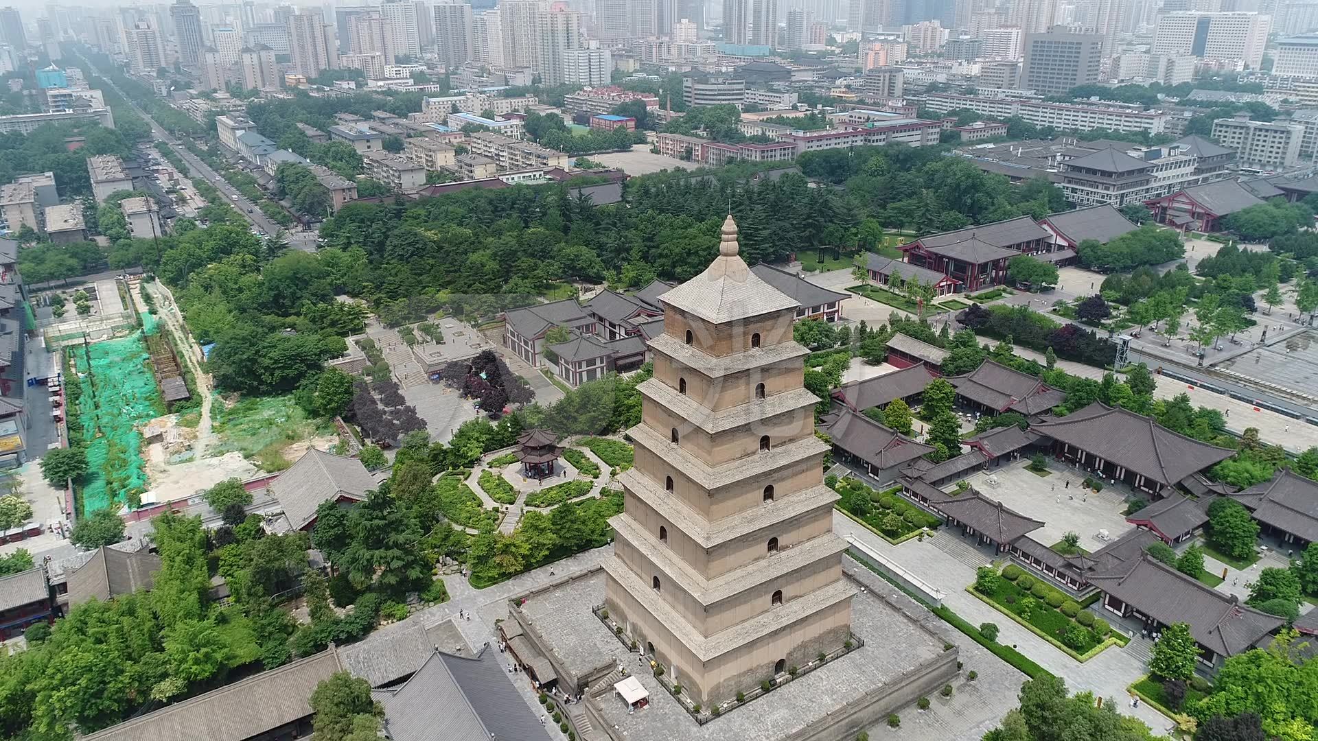 航拍大雁塔城市航拍航拍素材航拍建筑