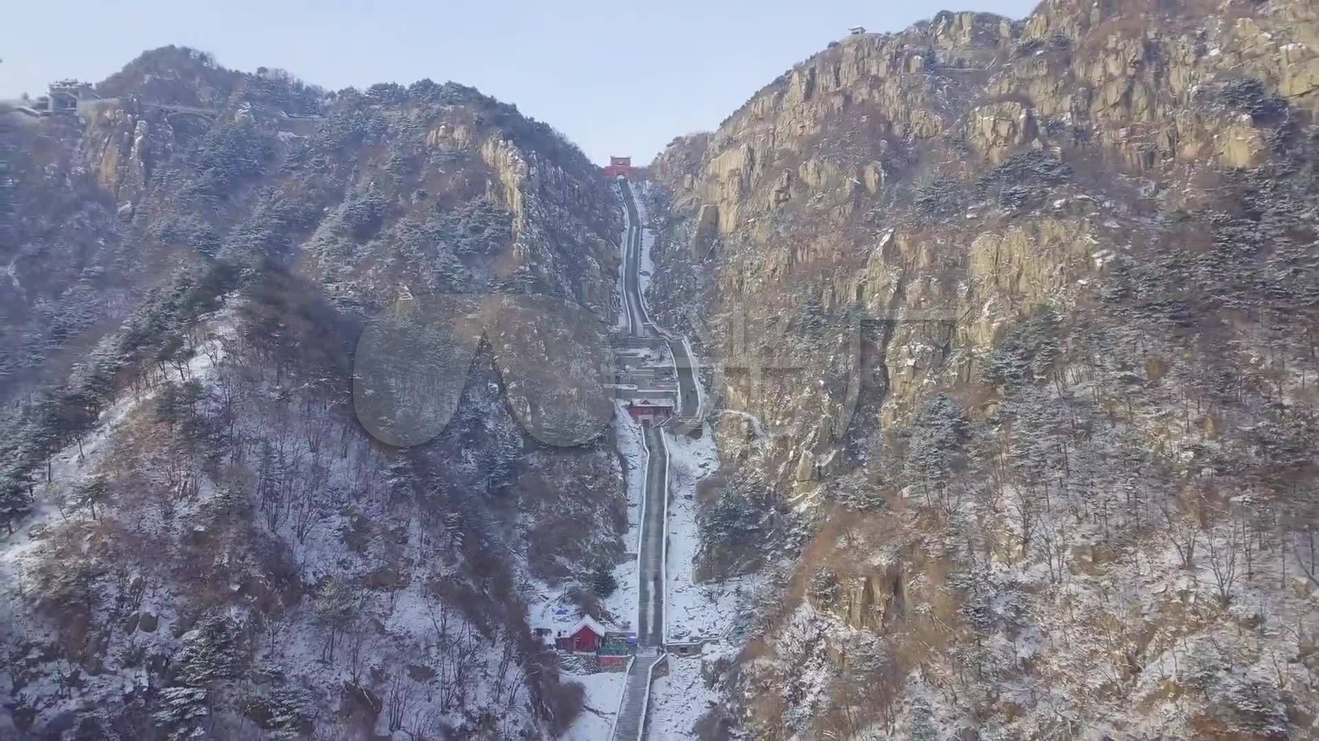 泰山雪景航拍