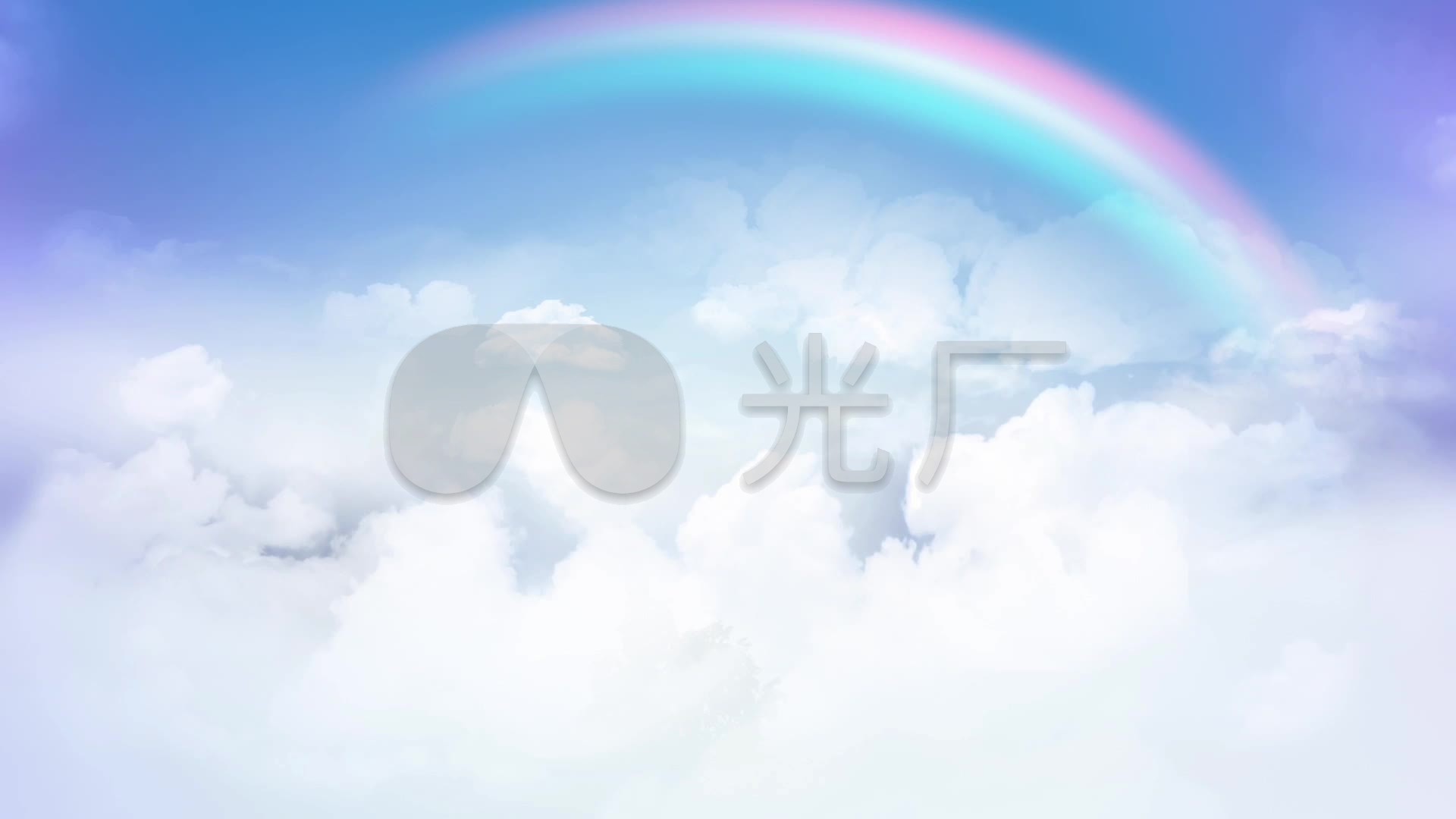 彩虹蓝天白云_1920x1080_高清视频素材下载(编号:)