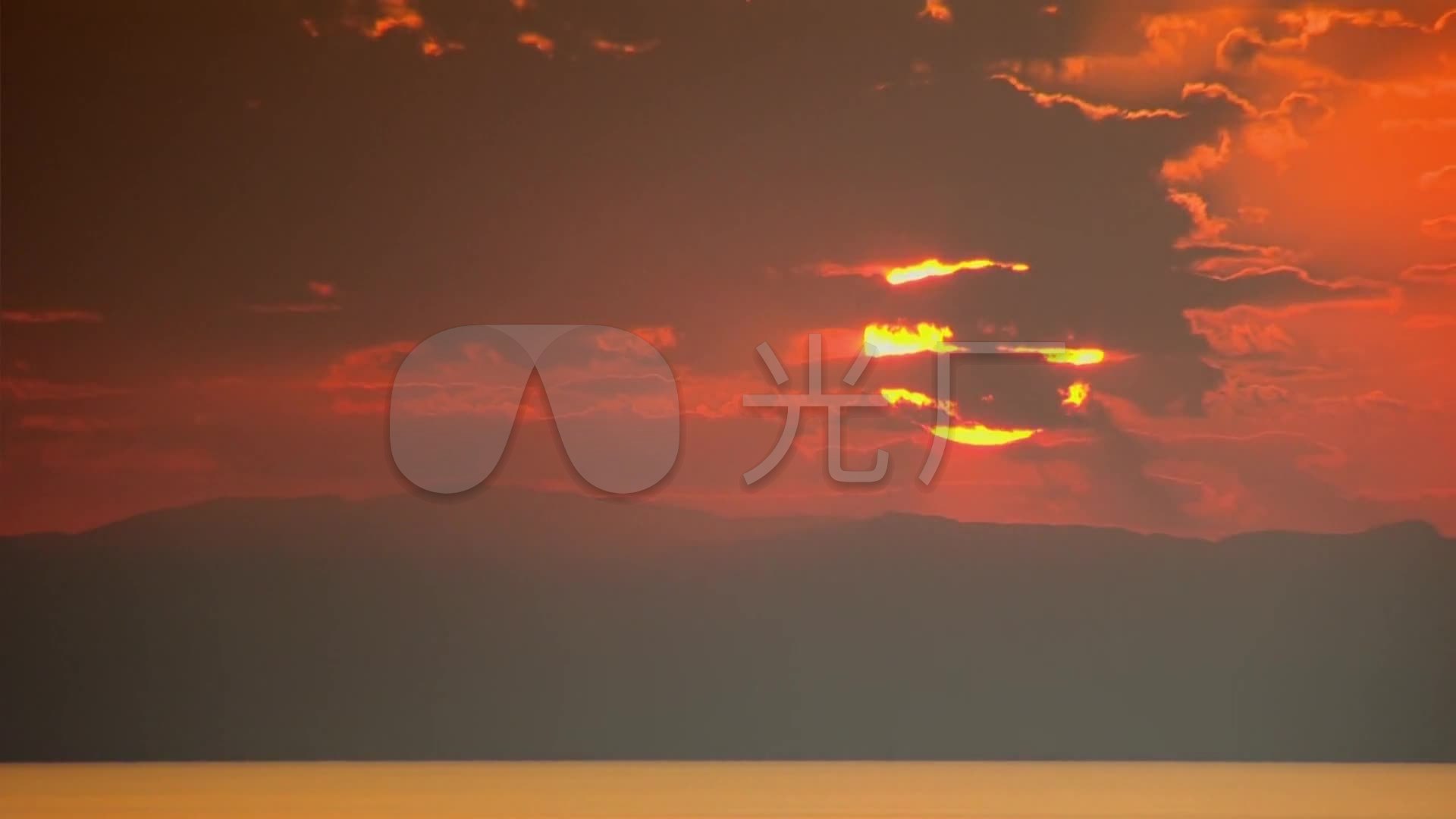 山河日出延时摄影_红日_太阳东升初升升起_1920x1080