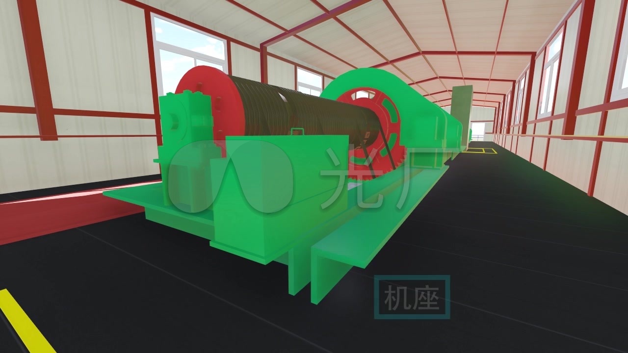 黄河大坝水电站启闭机房内部介3d漫游动画_1280x720