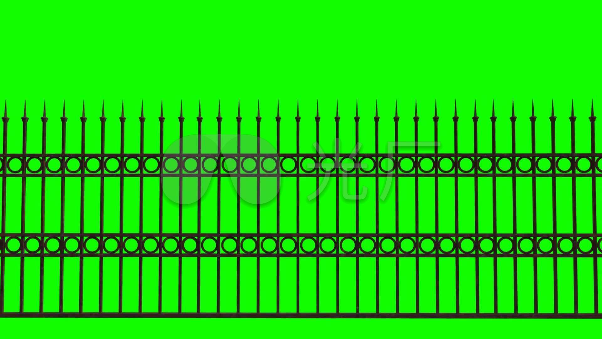 铁栅栏绿屏抠像
