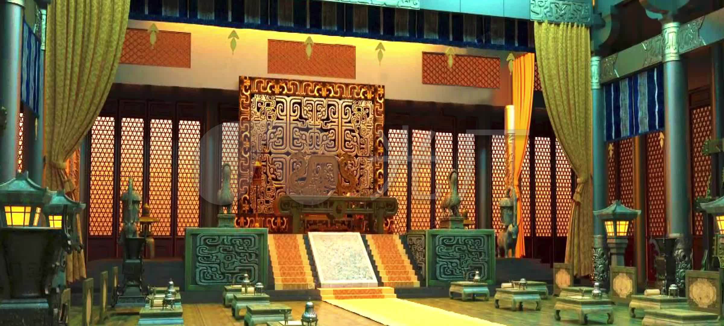 秦汉皇宫-大殿-议事厅-金銮殿-2_2400x1080_高清视频