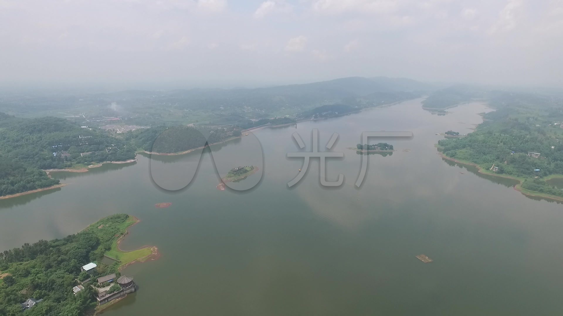 内江隆昌古宇湖航拍大景