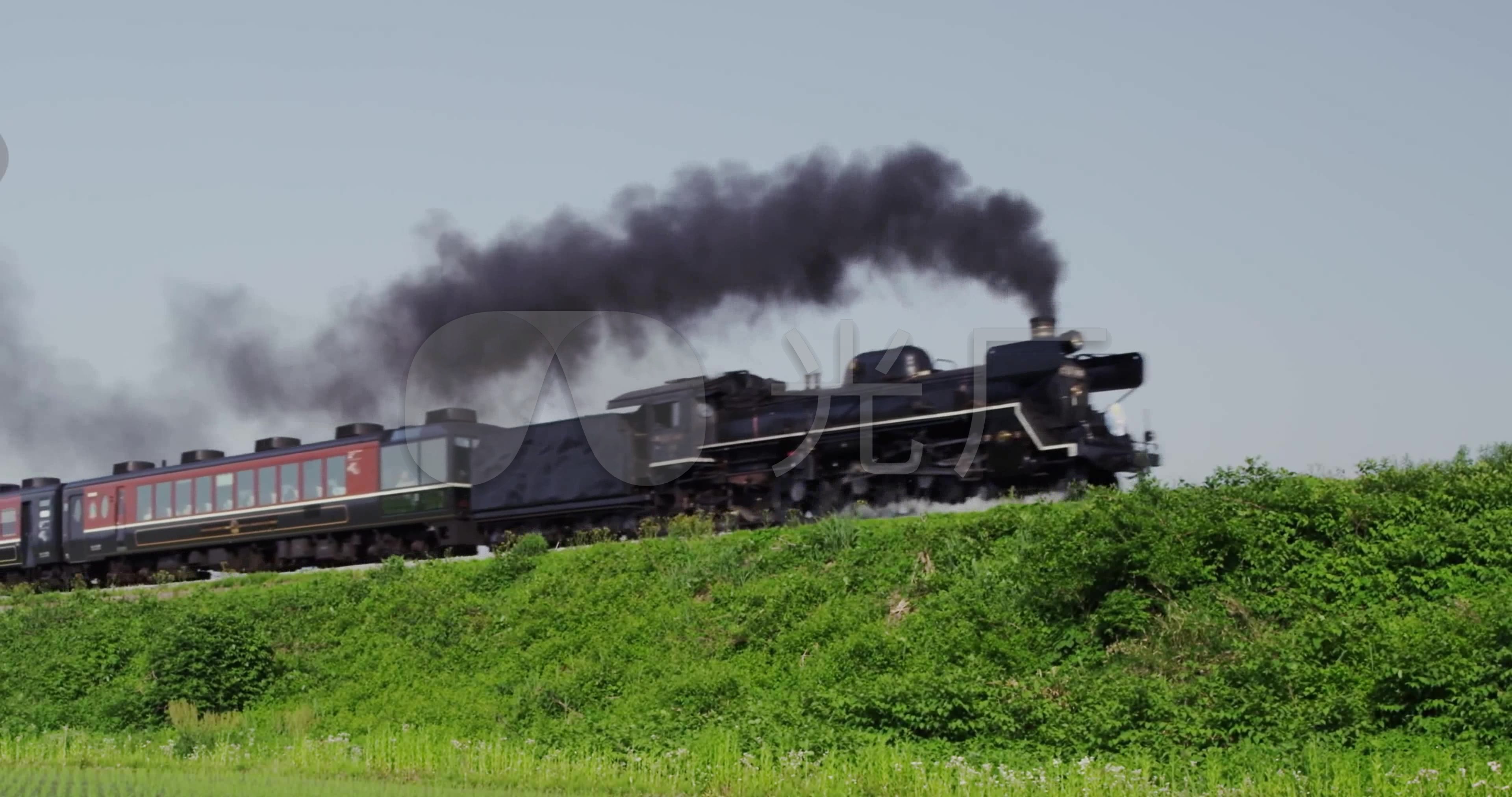 火车蒸汽火车荒野蒸汽时代4k_3840x2026_高清视频素材下载(编号