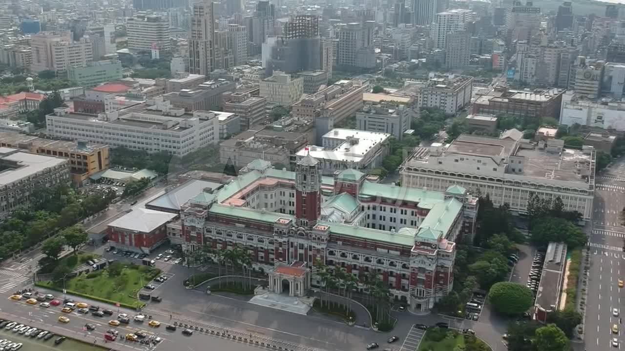 航拍台北街道