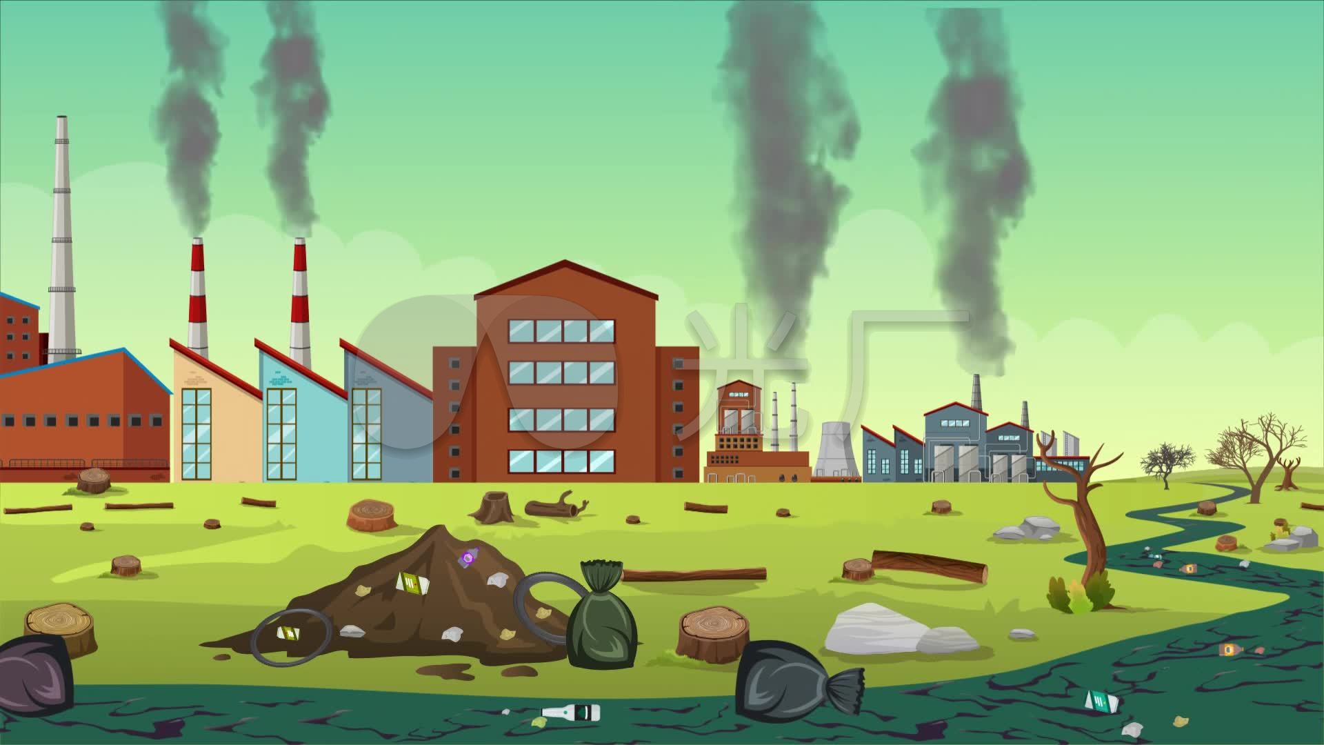环境污染卡通动画_1920x1080_高清视频素材下载(编号:2260263)_舞台