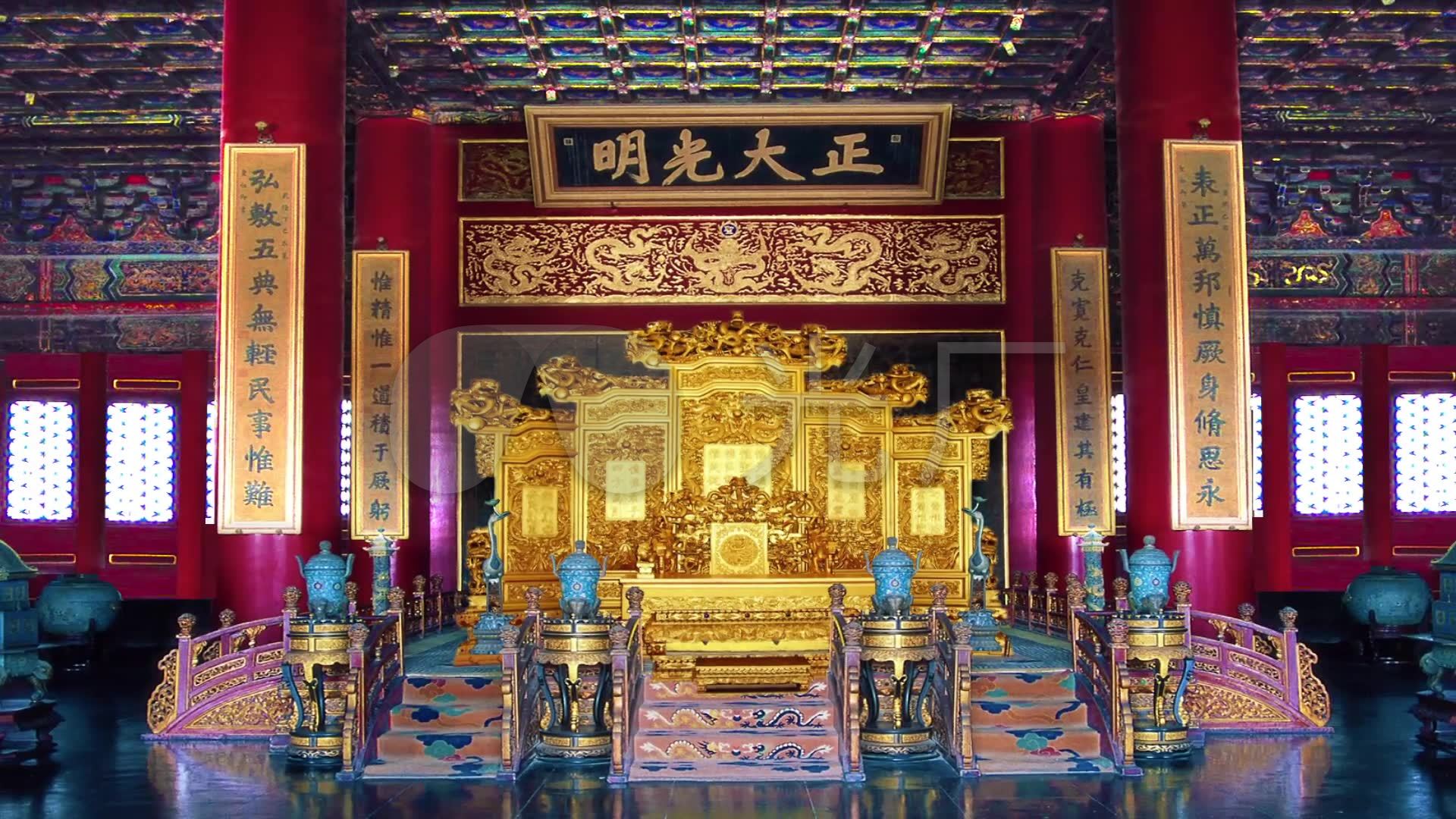 皇宫-金銮殿宝座-龙椅-正大光明_1920x1080_高清视频