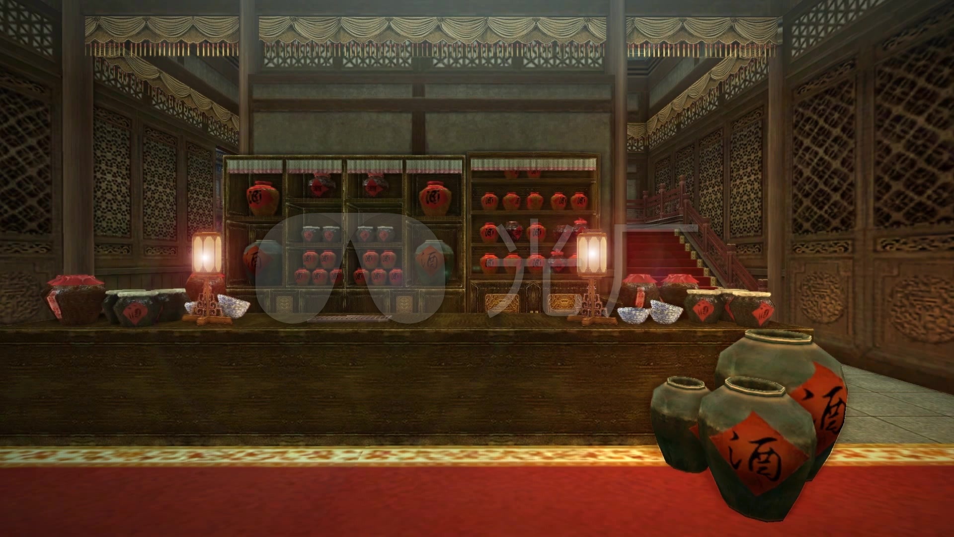 3d新版武林外传酒店场景_1920x1080_高清视频素材下载